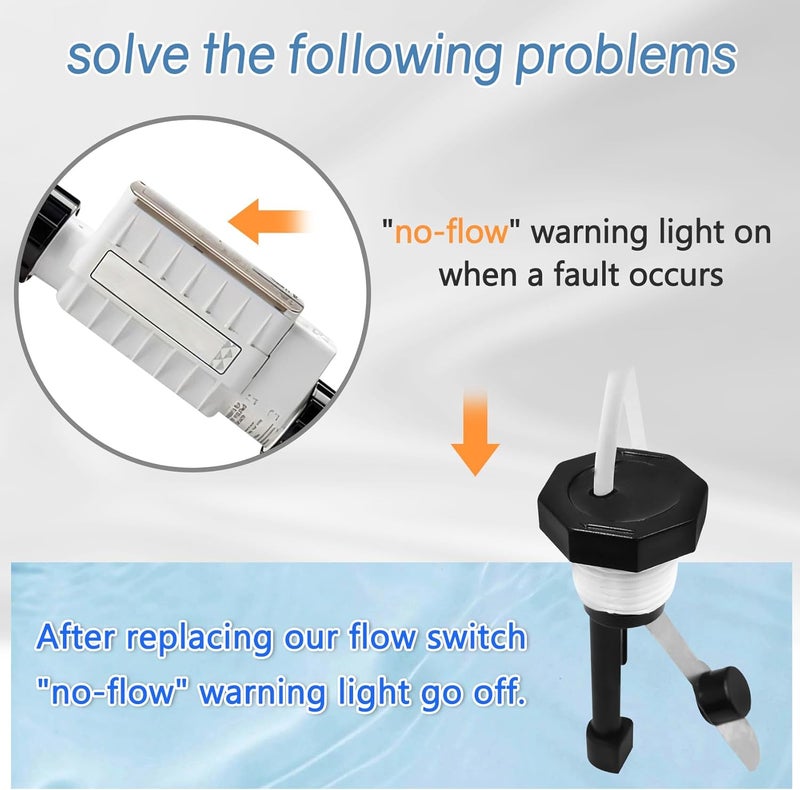 Bootuu Flow Switch for Intellichlor Ic40, 520736 Intellichlor Flow Sensor Switch Replacement Kit, for IC15, IC20, IC40, IC60 Salt Chlorinator Systems - Image 4